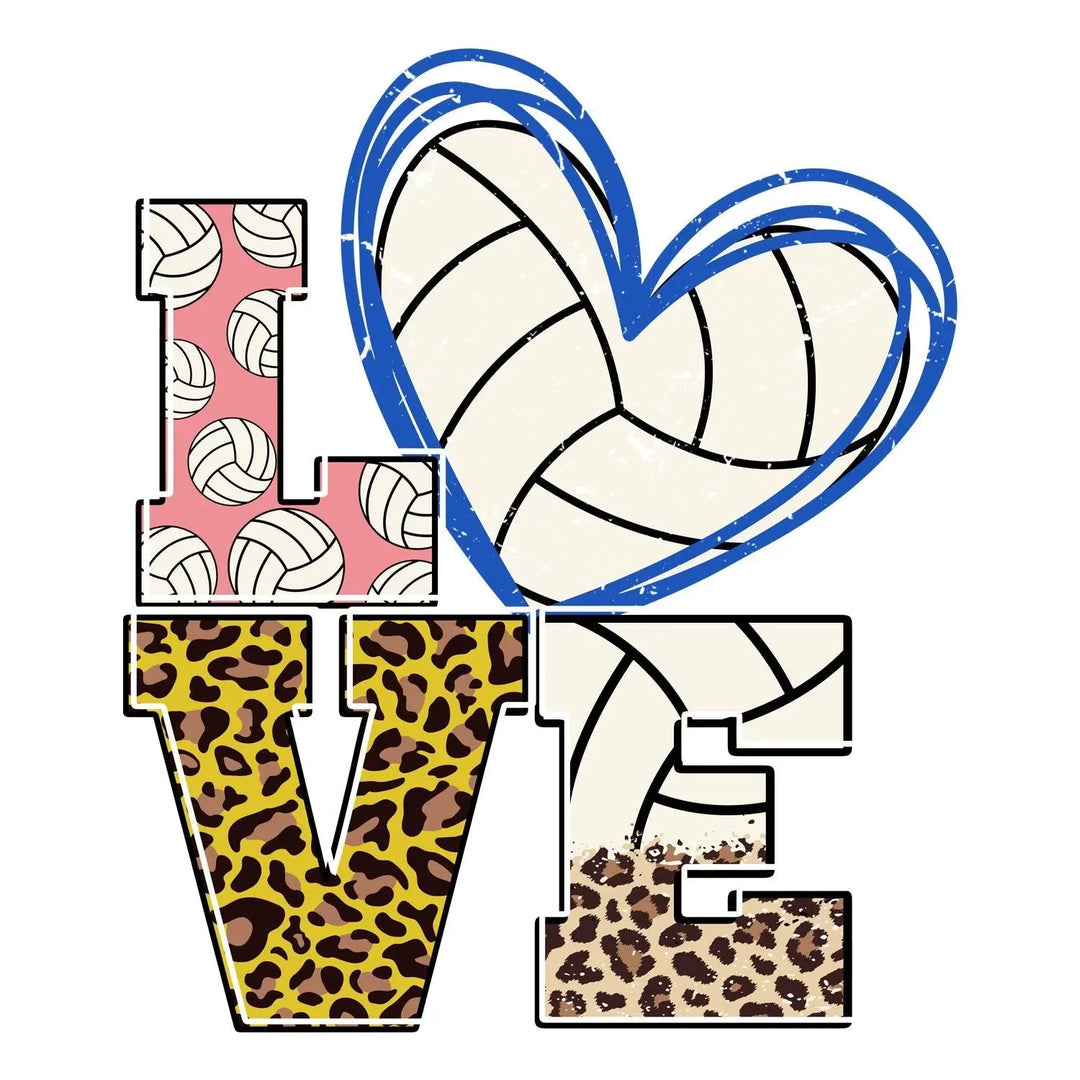Volleyball: Love - DTF Transfer - Direct-to-Film