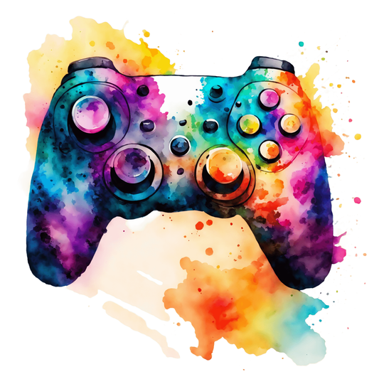 Gamer: Watercolor Art - DTF Transfer - Direct-to-Film