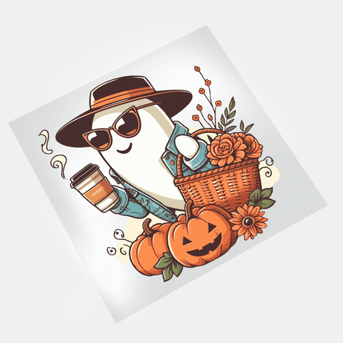 Cute Ghosts: Shopping Ghost - DTF Transfer - Direct-to-Film