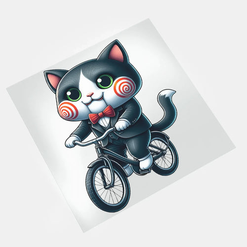 Halloween Funny: Jigsaw Cat - DTF Transfer - Direct-to-Film