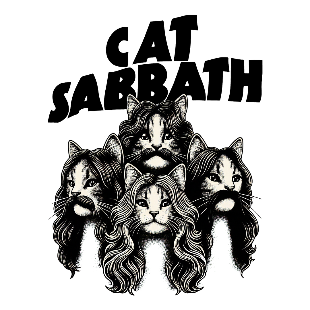 Rock Star Cat: Cat Sabbath 2 - DTF Transfer - Direct-to-Film