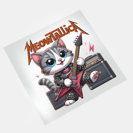 Rock Star Cat: Meowtallica 2 - DTF Transfer - Direct-to-Film