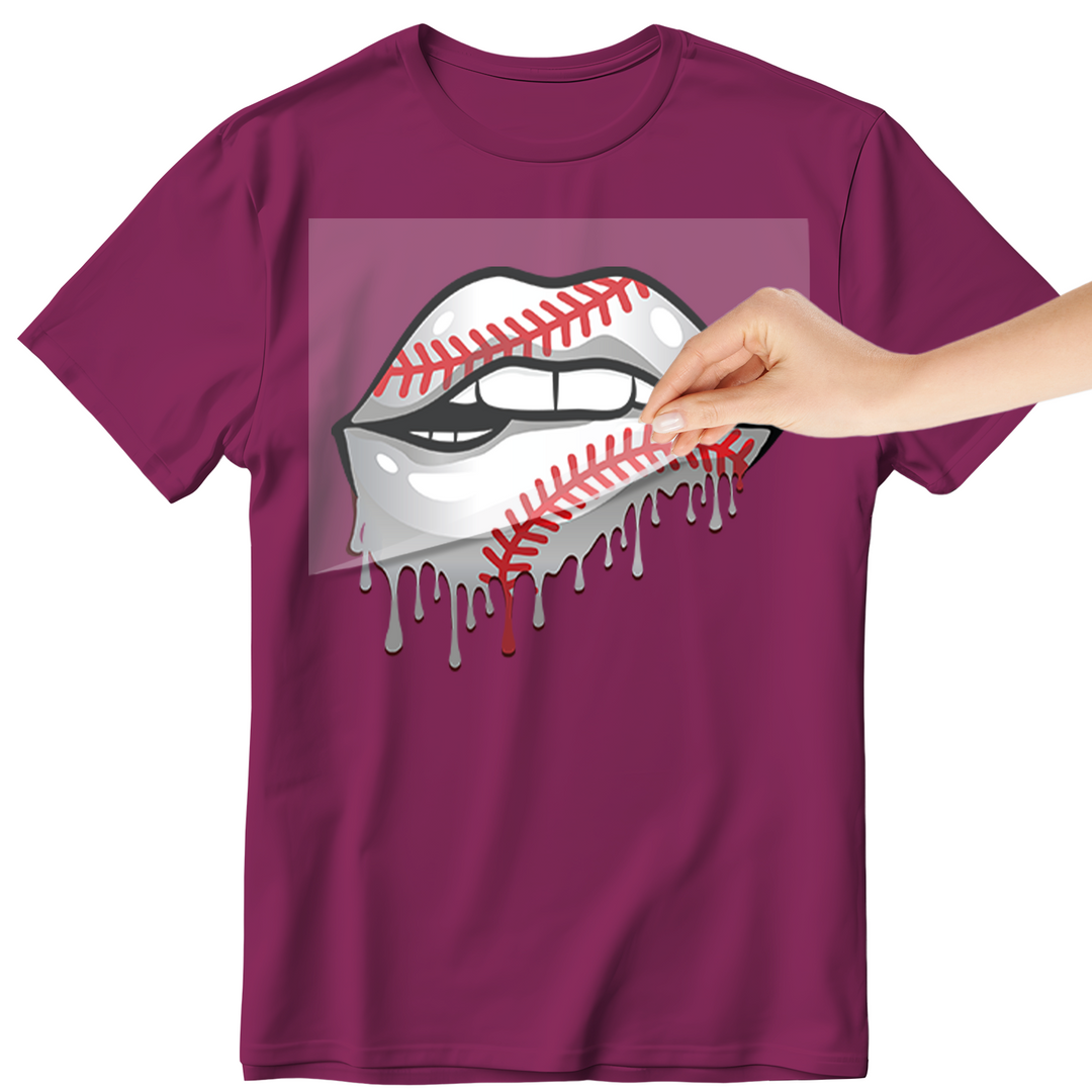 Baseball Season: Lips - DTF Transfer - Direct-to-Film