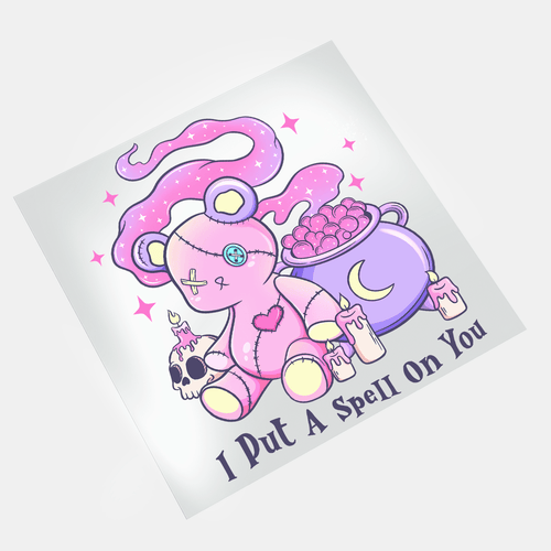 Cute Pink Halloween: I Put A Spell On You - DTF Transfer - Direct-to-Film
