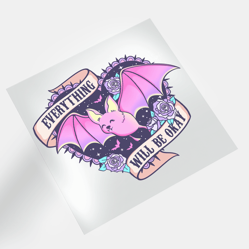Cute Pink Halloween: Everything Will Be Okay - DTF Transfer - Direct-to-Film