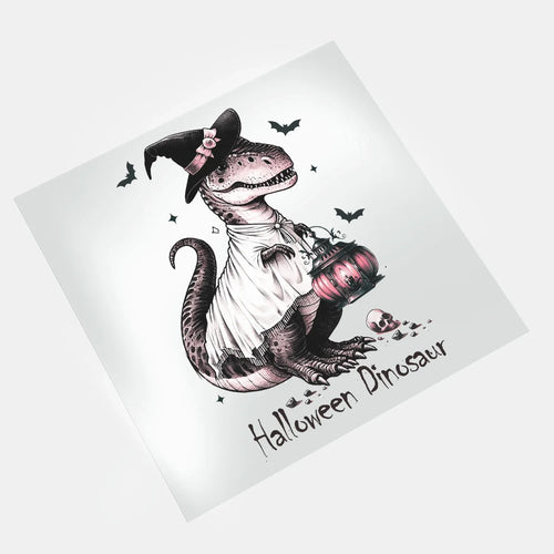 Gothic Pink Halloween: Halloween Dinosaur - DTF Transfer - Direct-to-Film