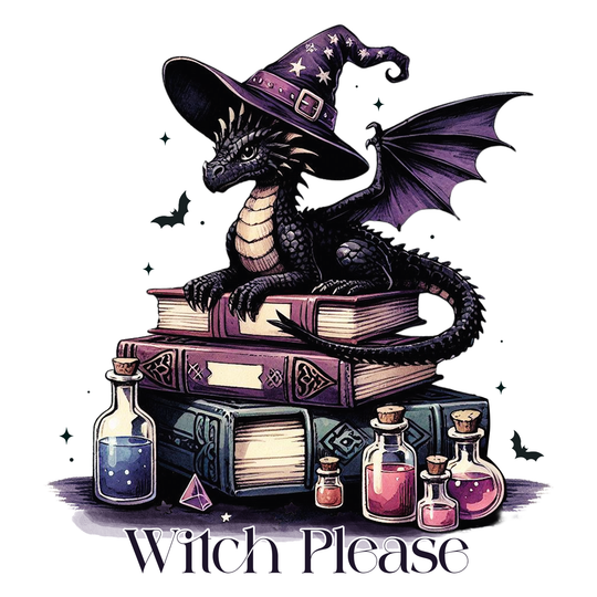 Gothic Pink Halloween: Witch Please - DTF Transfer - Direct-to-Film