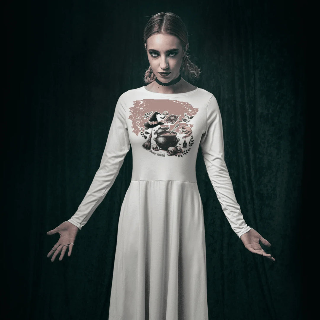 Gothic Pink Halloween: Feelin' Witchy - DTF Transfer - Direct-to-Film