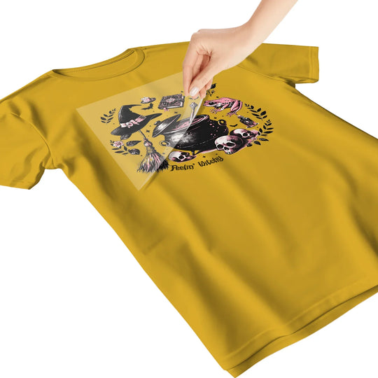 Gothic Pink Halloween: Feelin' Witchy - DTF Transfer - Direct-to-Film