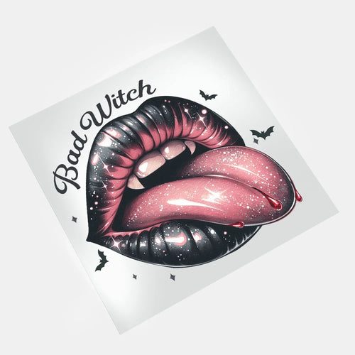 Gothic Pink Halloween: Bad Witch - DTF Transfer - Direct-to-Film