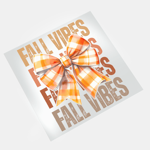 Fall Season: Fall Vibes Ribbon - DTF Transfer - Direct-to-Film