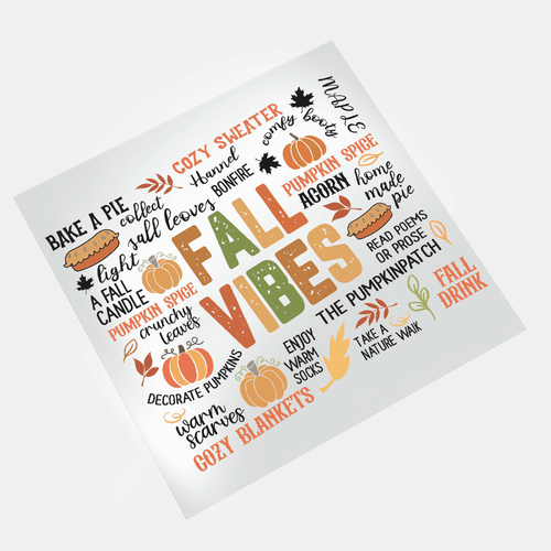 Fall Season: Fall Vibes Basics - DTF Transfer - Direct-to-Film