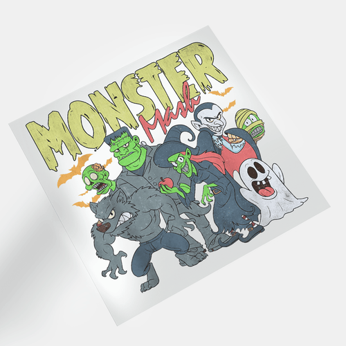 Retro Halloween: Monster Mash 1 - DTF Transfer - Direct-to-Film