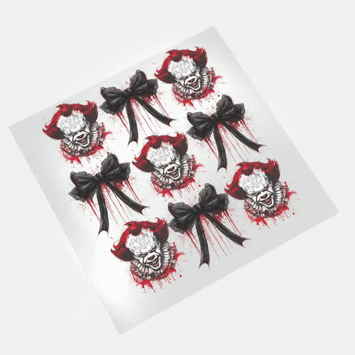 Retro Halloween: Penny Wise Ribbon - DTF Transfer - Direct-to-Film