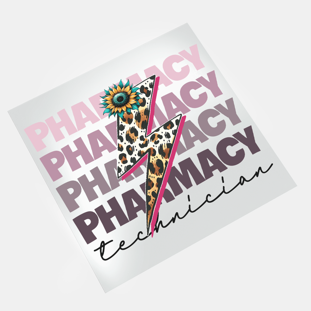 Pharmacy Technician: Sunflower Lightning - DTF Transfer - Direct-to-Film