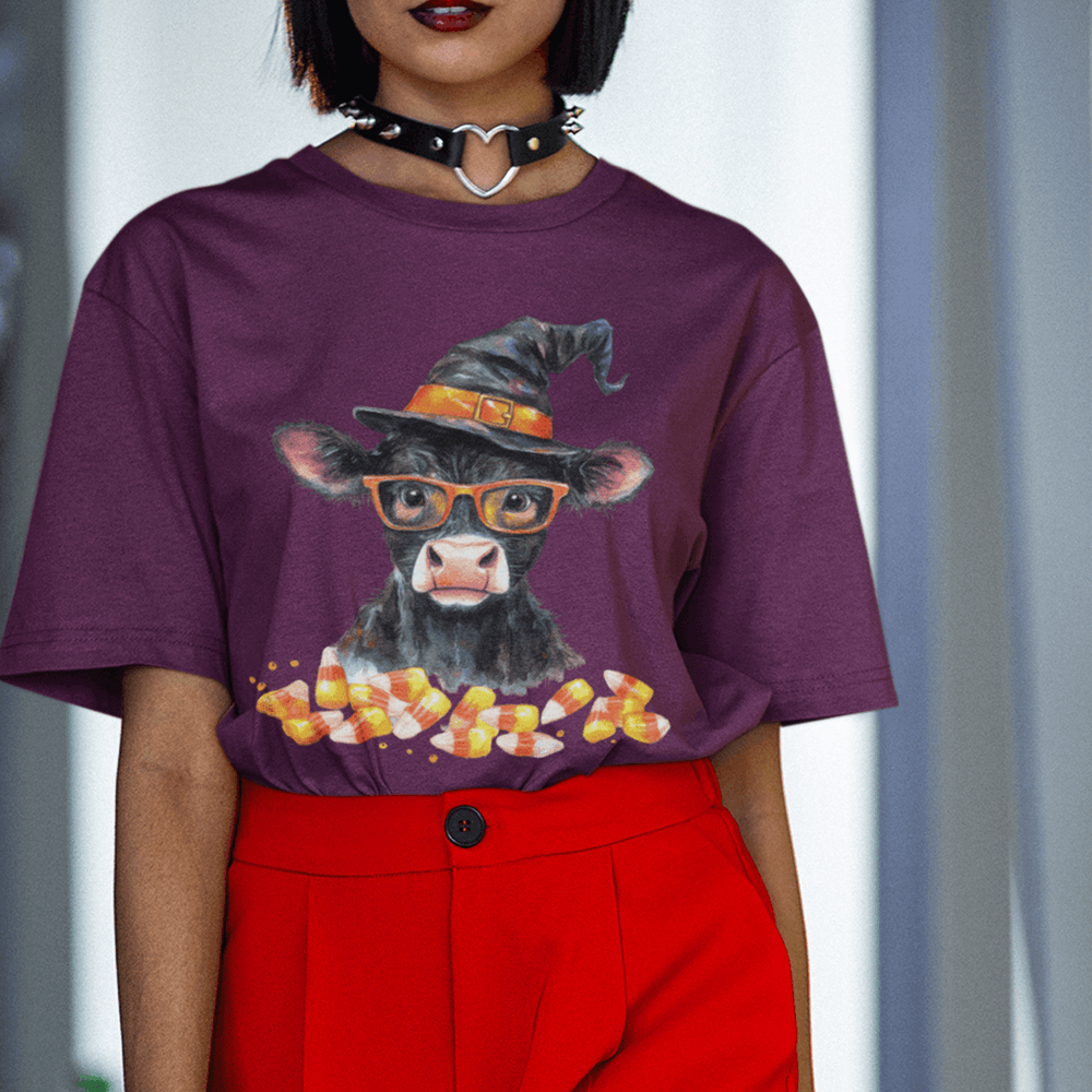 Halloween Heifer Cow: Glasses Cow - DTF Transfer - Direct-to-Film