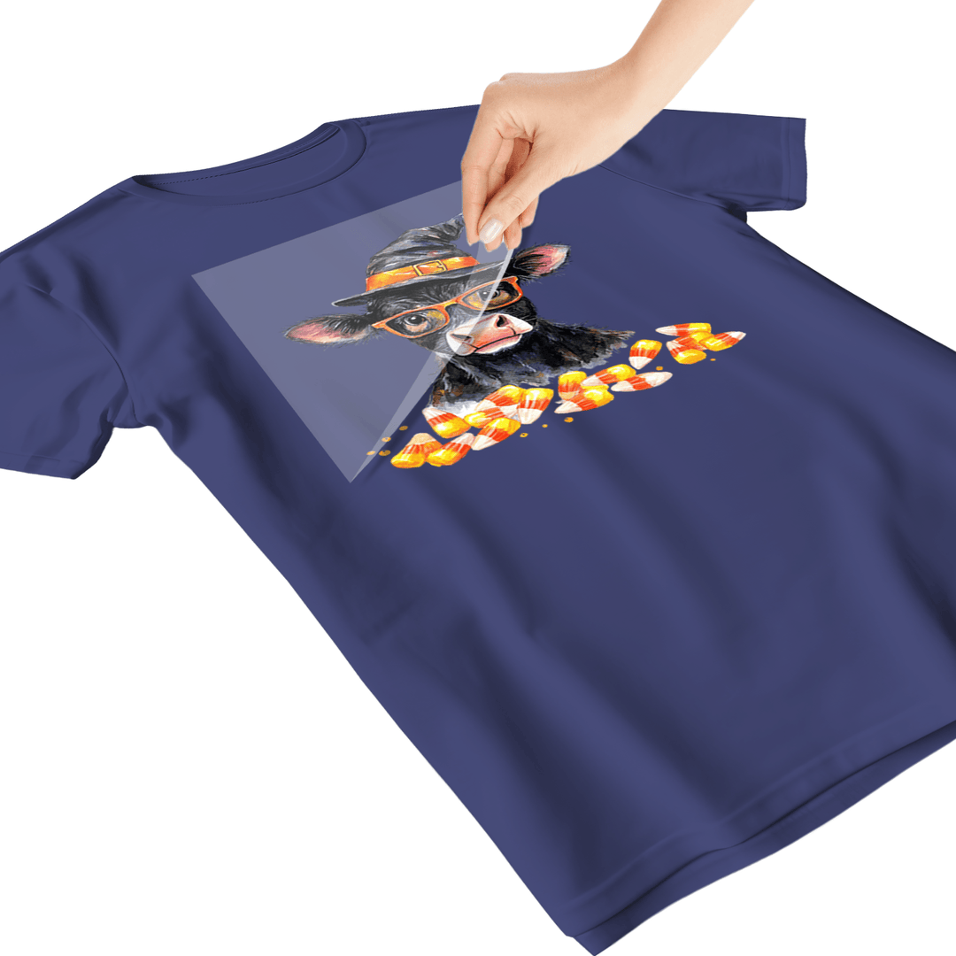 Halloween Heifer Cow: Glasses Cow - DTF Transfer - Direct-to-Film