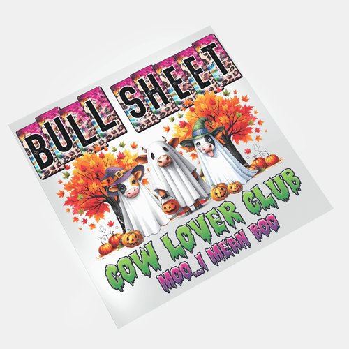 Halloween Heifer Cow: Bull Sheet Cow Lover Club 1 - DTF Transfer - Direct-to-Film