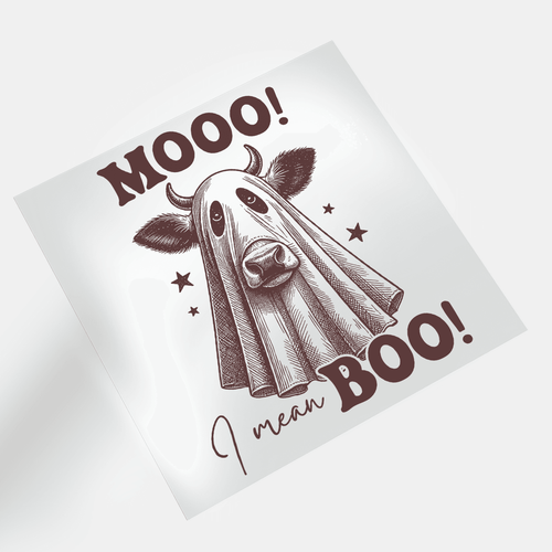 Halloween Heifer Cow: Moo I Mean Boo 2 - DTF Transfer - Direct-to-Film