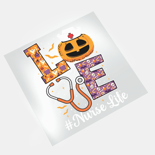 Halloween Nurse: Love Nurse Life - DTF Transfer - Direct-to-Film