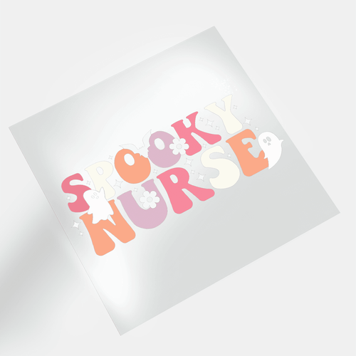 Spooky Nurse: Cute Girly Spooky Nurse - DTF Transfer - Direct-to-Film