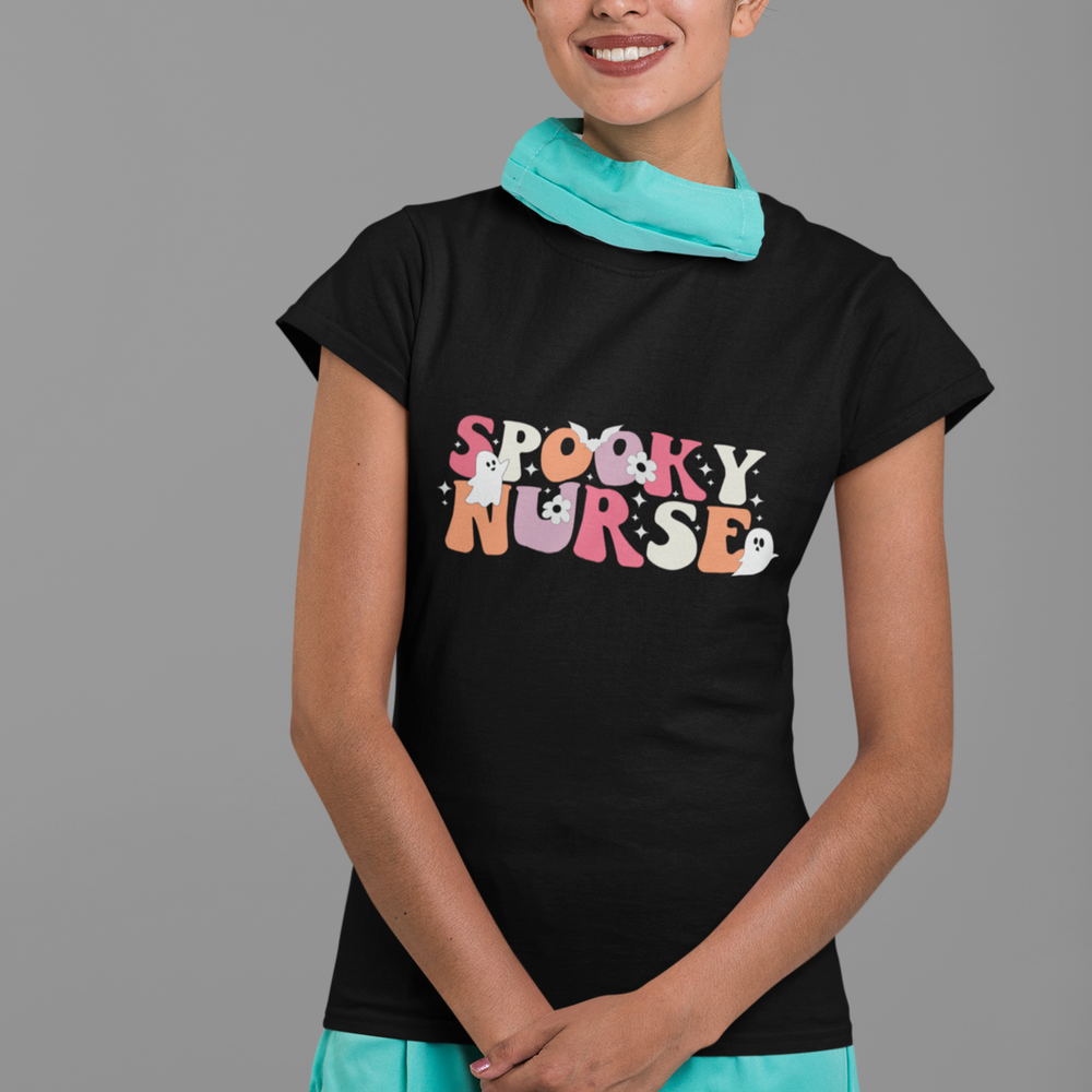 Spooky Nurse: Cute Girly Spooky Nurse - DTF Transfer - Direct-to-Film