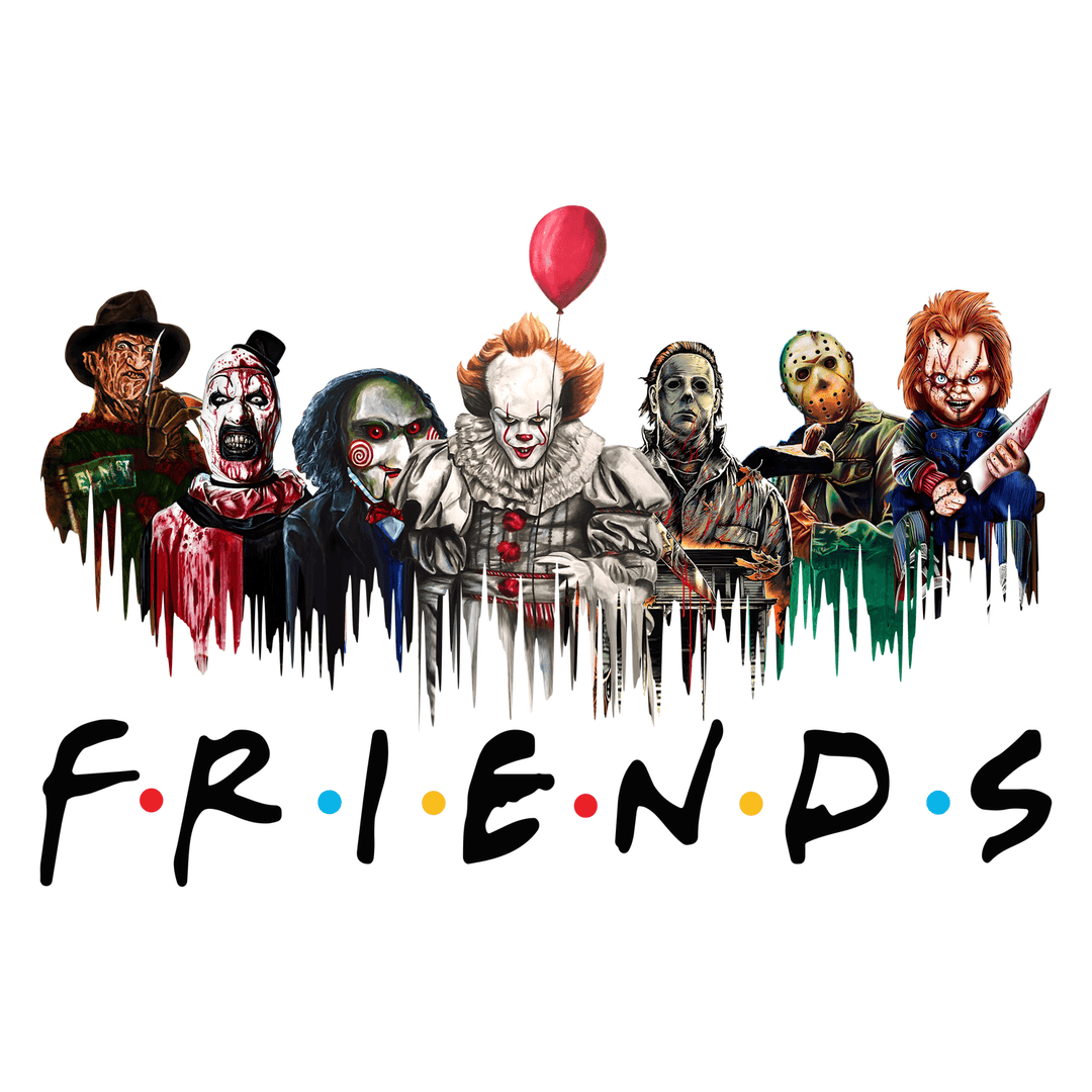 Halloween Horror Movie Straight Outta Nightmare: Friends - DTF Transfer - Direct-to-Film