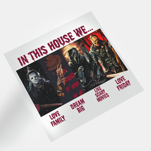 Halloween In This House We Love Family - DTF Transfer - Direct-to-Film