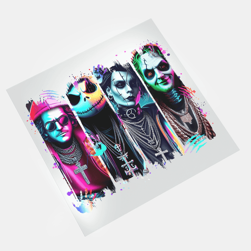 Halloween Neon Horror Movie - Neon Thug Life - DTF Transfer - Direct-to-Film