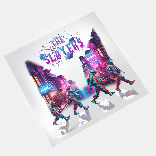 Halloween Neon Horror Movie - The Slayers - DTF Transfer - Direct-to-Film