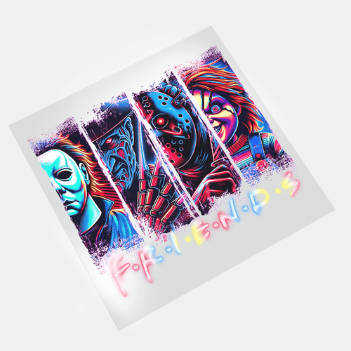 Halloween Neon Horror Movie - FRIENDS - DTF Transfer - Direct-to-Film