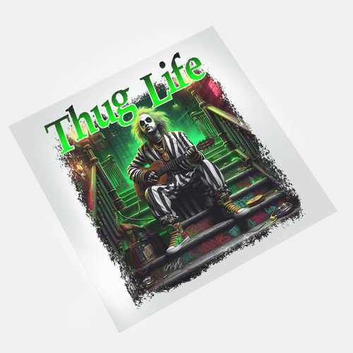 Halloween Neon Horror Movie - Thug Life - The Joker - DTF Transfer - Direct-to-Film