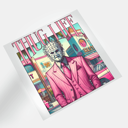 Pink Thug Life - Pinhead - DTF Transfer - Direct-to-Film