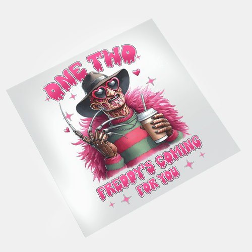 Pink Thug Life - Freddy's Coming For You - DTF Transfer - Direct-to-Film