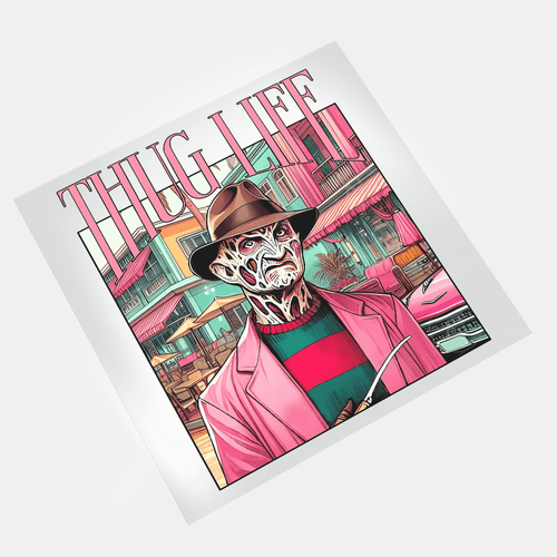 Pink Thug Life - Freddy - DTF Transfer - Direct-to-Film