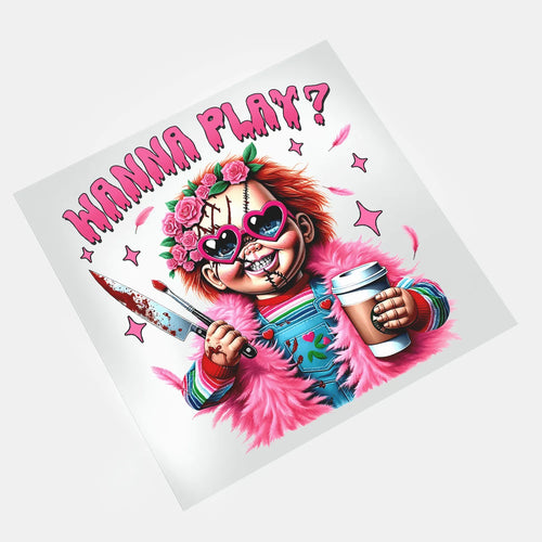 Pink Thug Life - Wanna Play? - DTF Transfer - Direct-to-Film