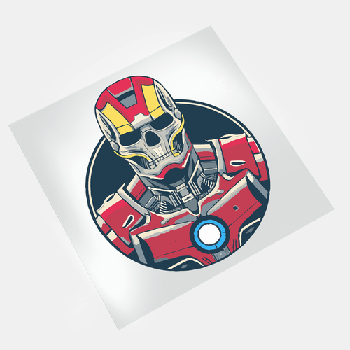 Super Spooky Halloween: Spooky Iron Man - DTF Transfer - Direct-to-Film