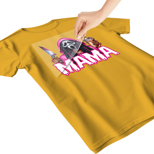 Black Horror Mama - Mama Frappuccino - DTF Transfer - Direct-to-Film
