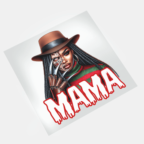 Black Horror Mama - Mama Freddie Krueger - DTF Transfer - Direct-to-Film