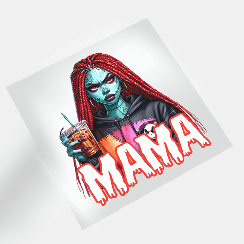 Black Horror Mama - Mama Sally - DTF Transfer - Direct-to-Film