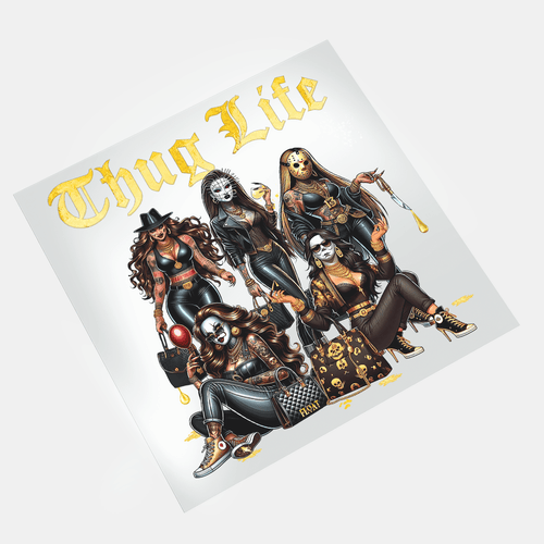 Female Thug Life - Gold Squad - DTF Transfer - Direct-to-Film