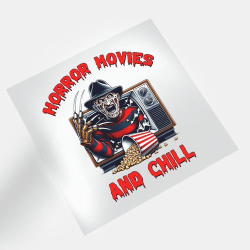 Girl Who Loves Horror Movies - Horror Movies And Chill 3 - DTF Transfer - Direct-to-Film
