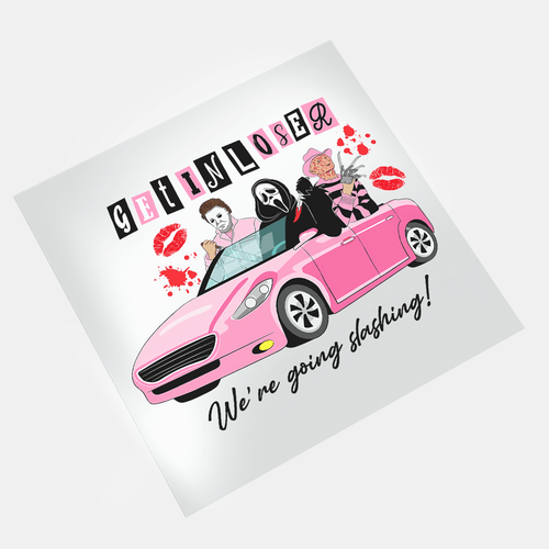 Pink Halloween - Get In Loser - DTF Transfer - Direct-to-Film