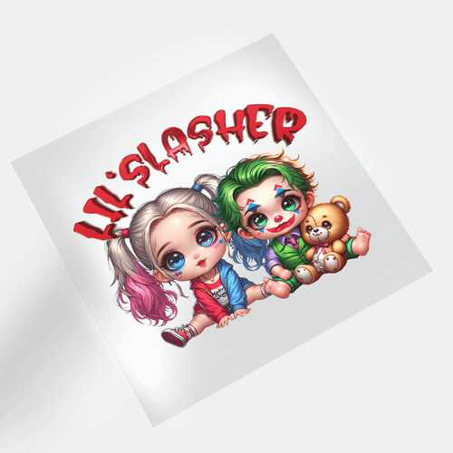 Little Slashers - Harley and Joker - DTF Transfer - Direct-to-Film