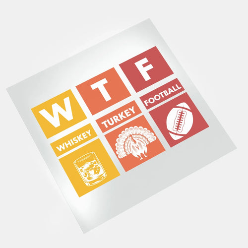 Thanksgiving Turkey And Football - WTF 2 - DTF Transfer - Direct-to-Film