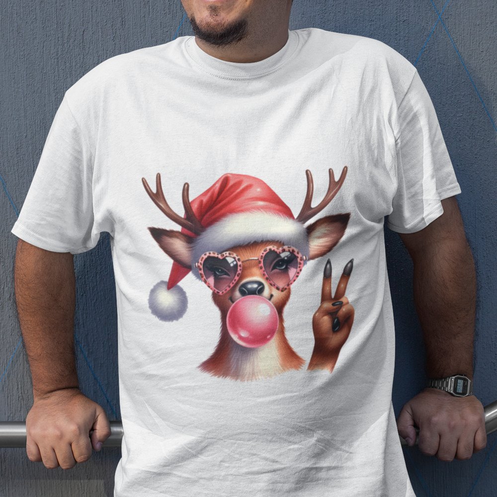 Bubble Gum Santa - Sassy Reindeer 2 - DTF Transfer - Direct-to-Film