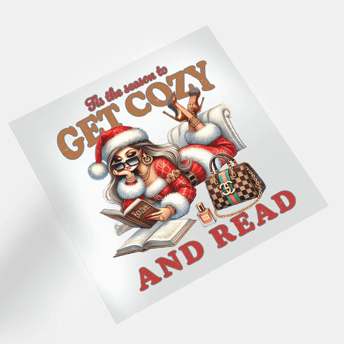 Bougie Christmas: Get Cozy And Read - DTF Transfer - Direct-to-Film