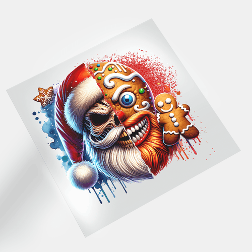 Spooky Christmas: Santa X Gingerbread - DTF Transfer - Direct-to-Film