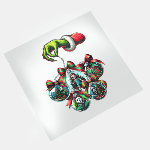Spooky Christmas: Spooky Christmas Balls - DTF Transfer - Direct-to-Film