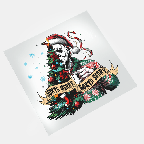 Spooky Christmas: Sorta Merry Myers - DTF Transfer - Direct-to-Film